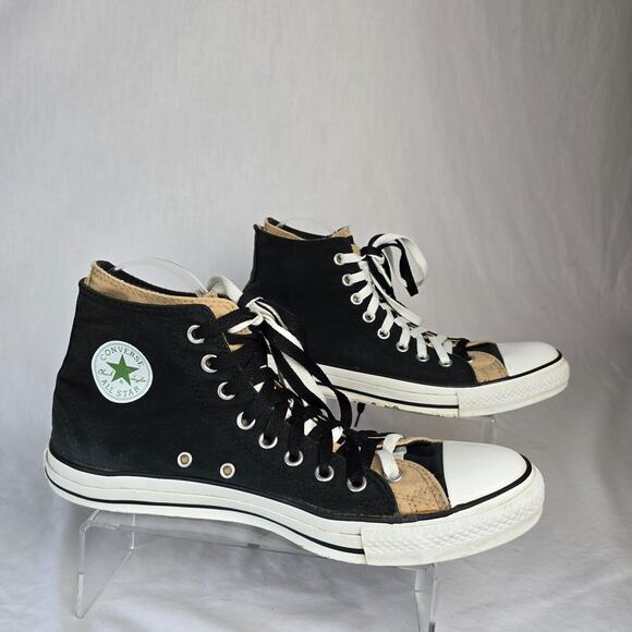 Converse Chuck Taylor All Star Hi Men's 11 Black Tan Double Fold Down 104319F - Picture 1 of 16